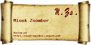 Misek Zsombor névjegykártya